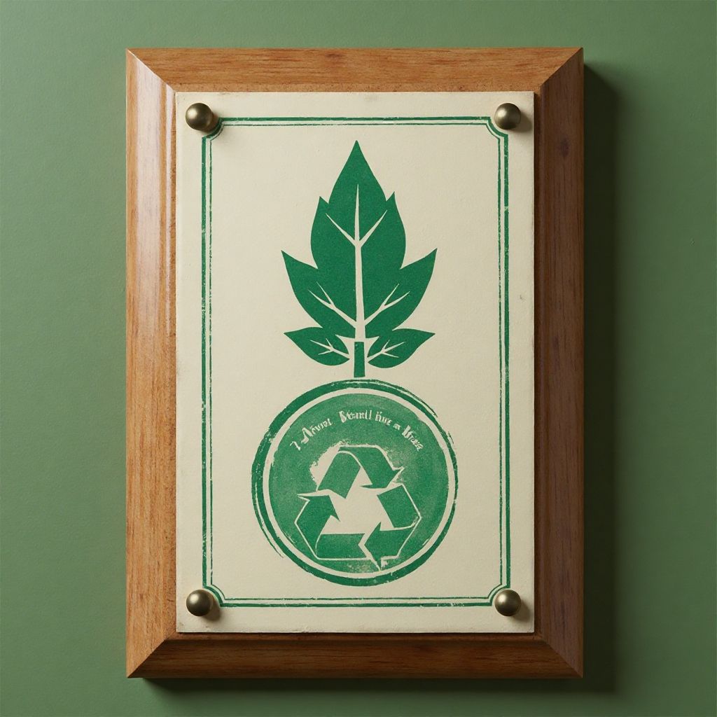 Environmental Sustainability Award plaque