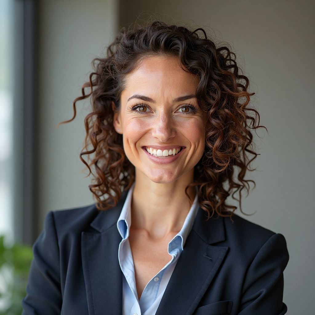 Eliza Thornton smiling in front of the park entrance