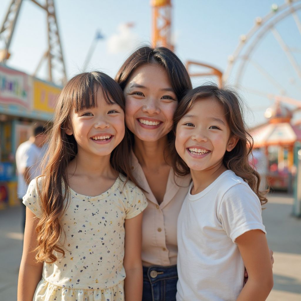 Olivia Chen with her family at the park